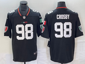 Men\'s Las Vegas Raiders #98 Maxx Crosby Black Mexico Vapor Stitched Jersey