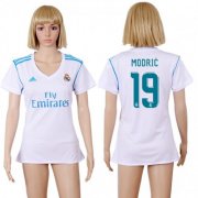 Wholesale Cheap Women's Real Madrid #19 Modric Home Soccer Club Jersey