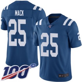 Wholesale Cheap Nike Colts #25 Marlon Mack Royal Blue Team Color Men\'s Stitched NFL 100th Season Vapor Limited Jersey