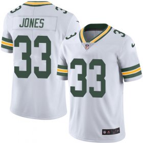 Wholesale Cheap Nike Packers #33 Aaron Jones White Men\'s Stitched NFL Vapor Untouchable Limited Jersey
