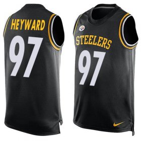 Wholesale Cheap Nike Steelers #97 Cameron Heyward Black Team Color Men\'s Stitched NFL Limited Tank Top Jersey