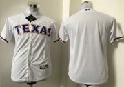 Wholesale Cheap Rangers Blank White Cool Base Stitched Youth MLB Jersey