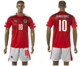 Wholesale Cheap Austria #10 Junuzovic Red Home Soccer Country Jersey