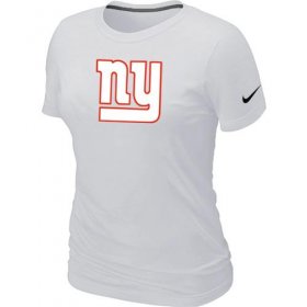 Wholesale Cheap Women\'s Nike New York Giants Logo NFL T-Shirt White