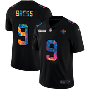 Cheap New Orleans Saints #9 Drew Brees Men's Nike Multi-Color Black 2020 NFL Crucial Catch Vapor Untouchable Limited Jersey