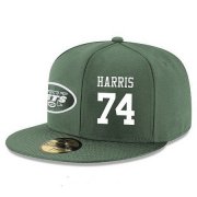 Wholesale Cheap New York Jets #74 Nick Mangold Snapback Cap NFL Player Green with White Number Stitched Hat