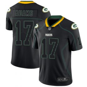 Wholesale Cheap Nike Packers #17 Davante Adams Lights Out Black Men\'s Stitched NFL Limited Rush Jersey