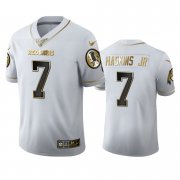 Wholesale Cheap Washington Redskins #7 Dwayne Haskins Jr Men's Nike White Golden Edition Vapor Limited NFL 100 Jersey