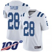 Wholesale Cheap Nike Colts #28 Jonathan Taylor White Youth Stitched NFL 100th Season Vapor Untouchable Limited Jersey