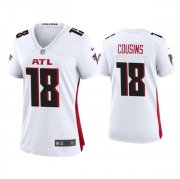 Cheap Women's Atlanta Falcons #18 Kirk Cousins White Stitched Jersey(Run Small)