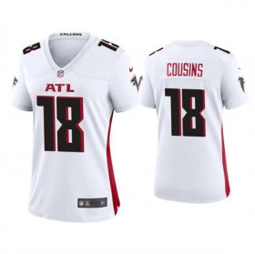 Cheap Women\'s Atlanta Falcons #18 Kirk Cousins White Stitched Jersey(Run Small)