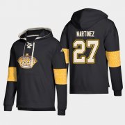 Wholesale Cheap Los Angeles Kings #27 Alec Martinez Black adidas Lace-Up Pullover Hoodie