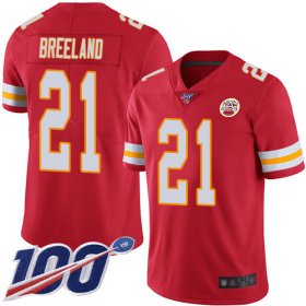 Wholesale Cheap Nike Chiefs #21 Bashaud Breeland Red Team Color Men\'s Stitched NFL 100th Season Vapor Limited Jersey