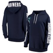 Wholesale Cheap Seattle Mariners G-III 4Her by Carl Banks Women's 12th Inning Pullover Hoodie Navy
