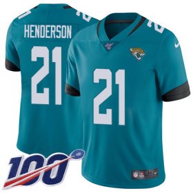 Wholesale Cheap Nike Jaguars #21 C.J. Henderson Teal Green Alternate Men\'s Stitched NFL 100th Season Vapor Untouchable Limited Jersey