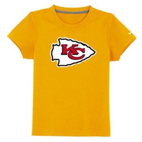 Wholesale Cheap Kansas City Chiefs Sideline Legend Authentic Logo Youth T-Shirt Yellow