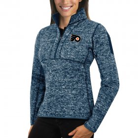 Wholesale Cheap Philadelphia Flyers Antigua Women\'s Fortune 1/2-Zip Pullover Sweater Royal