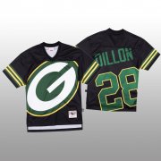 Wholesale Cheap NFL Green Bay Packers #28 AJ Dillon Black Men's Mitchell & Nell Big Face Fashion Limited NFL Jersey