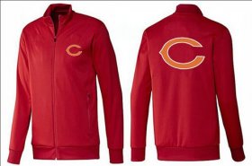 Wholesale Cheap NFL Chicago Bears Team Logo Jacket Red