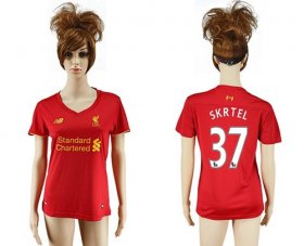 Wholesale Cheap Women\'s Liverpool #37 Skrtel Red Home Soccer Club Jersey
