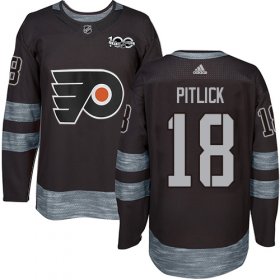Wholesale Cheap Adidas Flyers #18 Tyler Pitlick Black 1917-2017 100th Anniversary Stitched NHL Jersey