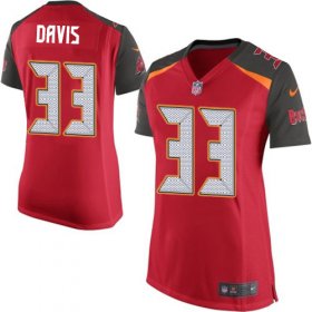 Wholesale Cheap Nike Buccaneers #33 Carlton Davis III Red Team Color Women\'s Stitched NFL New Elite Jersey