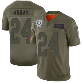 Wholesale Cheap Nike Raiders #24 Johnathan Abram Camo Men\'s Stitched NFL Limited 2019 Salute To Service Jersey