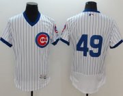 Wholesale Cheap Cubs #49 Jake Arrieta White Flexbase Authentic Collection Cooperstown Stitched MLB Jersey