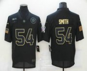 Wholesale Cheap Men's Dallas Cowboys #54 Jaylon Smith Black 2020 Salute To Service Stitched NFL Nike Limited Jersey