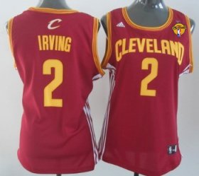 Wholesale Cheap Women\'s Cleveland Cavaliers #2 Kyrie Irving Red 2016 The NBA Finals Patch Jersey