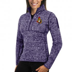 Wholesale Cheap Ottawa Senators Antigua Women\'s Fortune 1/2-Zip Pullover Sweater Purple