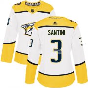 Wholesale Cheap Adidas Predators #3 Steven Santini White Road Authentic Women's Stitched NHL Jersey