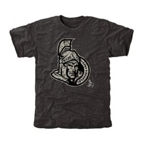 Wholesale Cheap Men\'s Ottawa Senators Black Rink Warrior T-Shirt