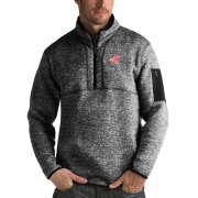 Wholesale Cheap Detroit Red Wings Antigua Fortune Quarter-Zip Pullover Jacket Charcoal