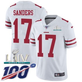 Wholesale Cheap Nike 49ers #17 Emmanuel Sanders White Super Bowl LIV 2020 Men\'s Stitched NFL 100th Season Vapor Limited Jersey