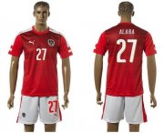 Wholesale Cheap Austria #27 Alaba Red Home Soccer Country Jersey