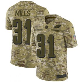 Wholesale Cheap Nike Eagles #31 Jalen Mills Camo Men\'s Stitched NFL Limited 2018 Salute To Service Jersey