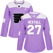Wholesale Cheap Adidas Flyers #27 Ron Hextall Purple Authentic Fights Cancer Women's Stitched NHL Jersey