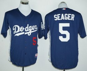 Wholesale Cheap Dodgers #5 Corey Seager Navy Blue Cooperstown Stitched MLB Jersey
