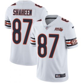 Wholesale Cheap Nike Bears #87 Adam Shaheen White Men\'s 100th Season Stitched NFL Vapor Untouchable Limited Jersey
