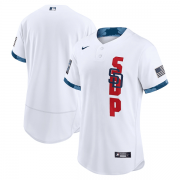 Wholesale Cheap Men's San Diego Padres Blank 2021 White All-Star Flex Base Stitched MLB Jersey