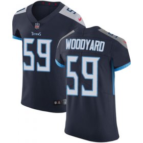 Wholesale Cheap Nike Titans #59 Wesley Woodyard Navy Blue Team Color Men\'s Stitched NFL Vapor Untouchable Elite Jersey