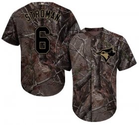 Wholesale Cheap Blue Jays #6 Marcus Stroman Camo Realtree Collection Cool Base Stitched MLB Jersey