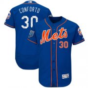 Wholesale Cheap Mets #30 Michael Conforto Blue 2018 Spring Training Authentic Flex Base Stitched MLB Jersey