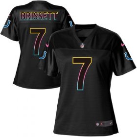 Wholesale Cheap Nike Colts #7 Jacoby Brissett Black Women\'s NFL Fashion Game Jersey