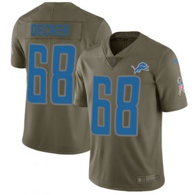 Wholesale Cheap Nike Lions #68 Taylor Decker Olive Men\'s Stitched NFL Limited 2017 Salute to Service Jersey