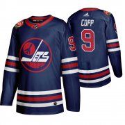 Wholesale Cheap Winnipeg Jets #9 Andrew Copp Men's 2019-20 Heritage Classic Wha Navy Stitched NHL Jersey