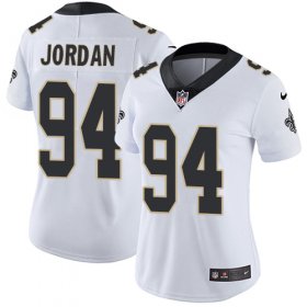 Wholesale Cheap Nike Saints #94 Cameron Jordan White Women\'s Stitched NFL Vapor Untouchable Limited Jersey