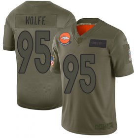 Wholesale Cheap Nike Broncos #95 Derek Wolfe Camo Men\'s Stitched NFL Limited 2019 Salute To Service Jersey