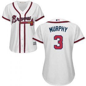 Wholesale Cheap Braves #3 Dale Murphy White Home Women\'s Stitched MLB Jersey